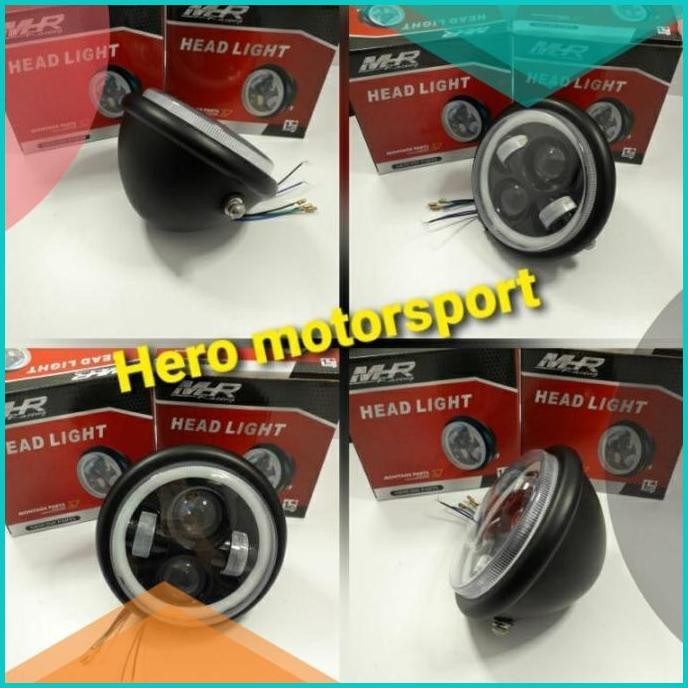 Lampu + Batok Depan Daymaker Bulat Led 5,75inch CB Megapro Tiger GL Ma