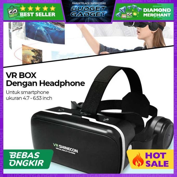 VR Shinecon 6.0 VR Box Virtual Reality dengan Headphone