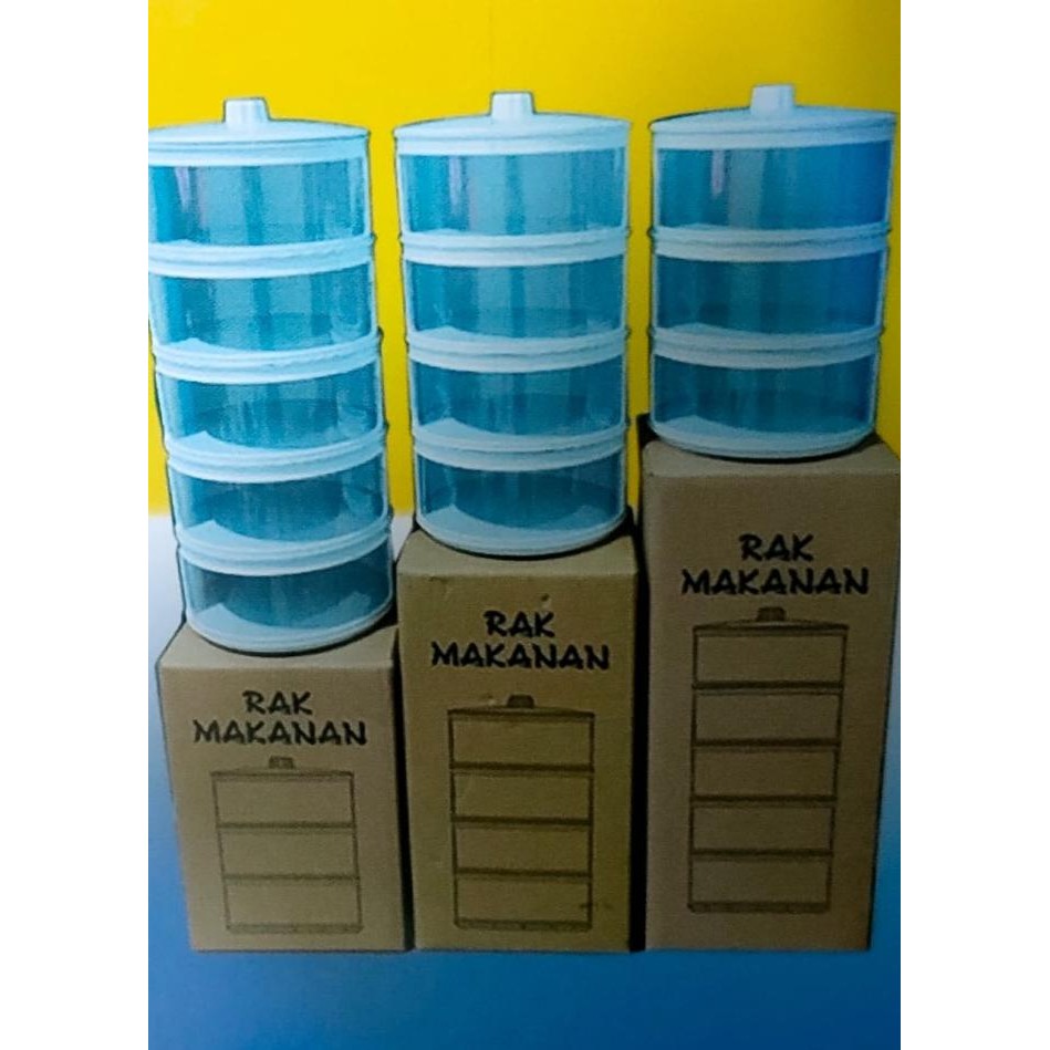 RAK MAKANAN TUDUNG SAJI TEMPAT MAKANAN RAK SUSUN 4 RAK PENYIMPANAN