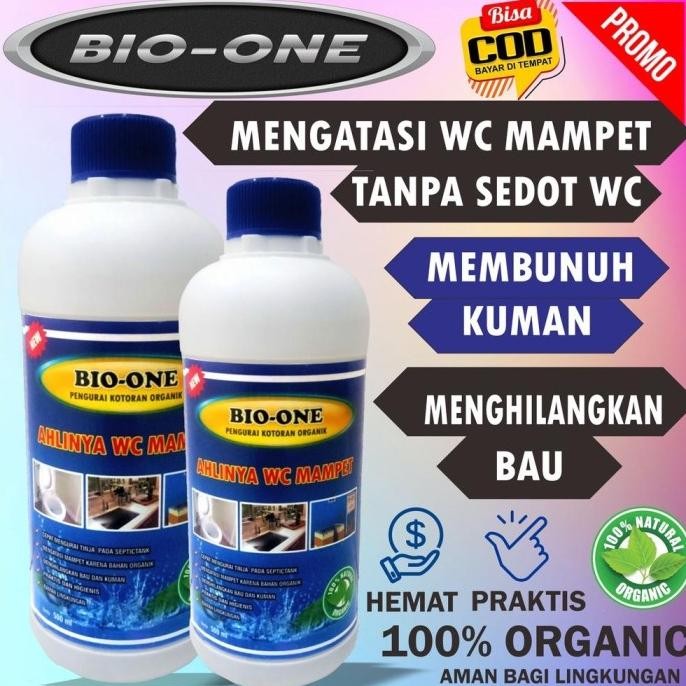 BIO ONE - (PAKET ISI 2) Obat Anti WC Penuh Mampet Paling Ampuh 2112 jk