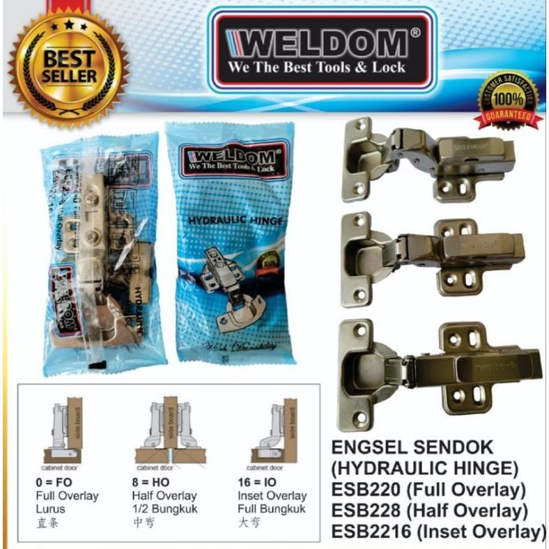 RK JAYA ALUMUNIUM Engsel Sendok Kayu Lemari Kitchen Set Slow Motion Harga Perpasang "