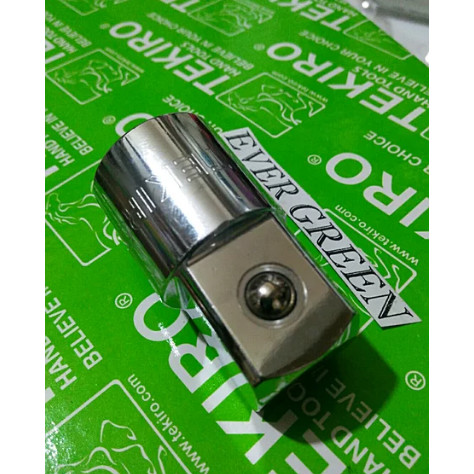 TEKIRO Adapter Sambungan Stang Shock kotak 1per2 x Mata Kunci Sok kotak 3per4 ... sedia Treker Kunci