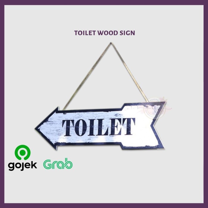 

*****] Sign Board Papan Nama Kayu Tanda Toilet