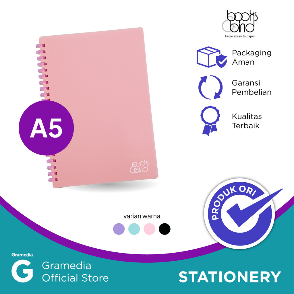 

Books&Bind Soft Spiral Notebook Pp A5 Pink