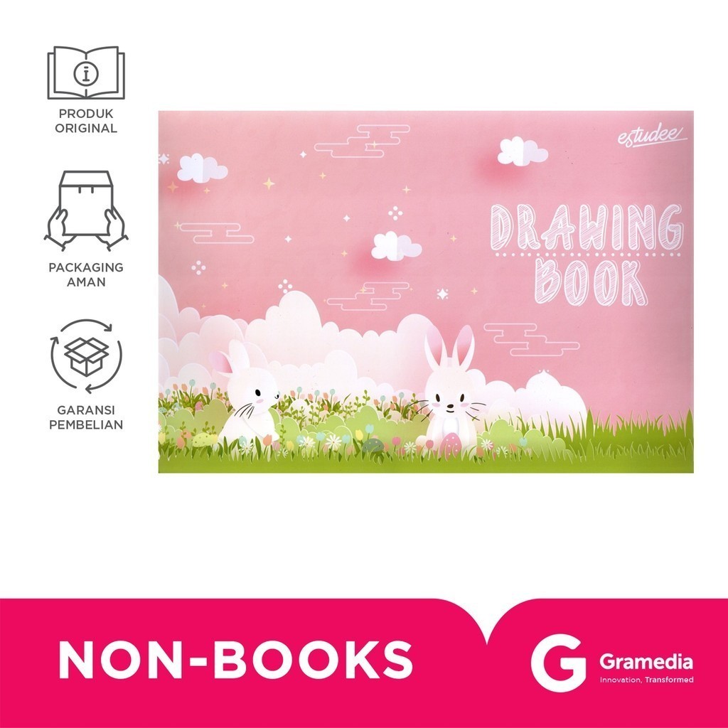 

Estudee Drawing Book A4 J Rabbit Pink