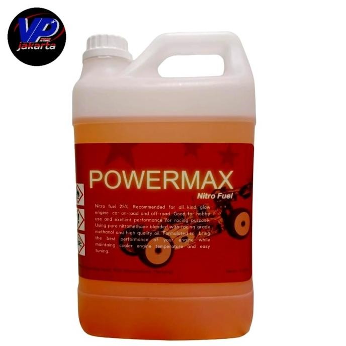 NEW Powermax Fuel nitro 25% bahan bakar engine Rc kemasan galon 2L