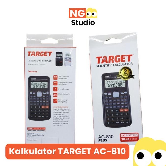 

TERBARU - Kalkulator CALCULATOR SCIENTIFIC TARGET AC-810 PLUS Ori