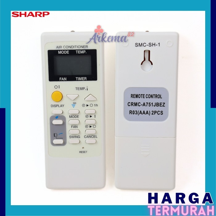 REMOTE AC SHARP ION / REMOT AC SHARP / CONTROL REMOT AC SHARP