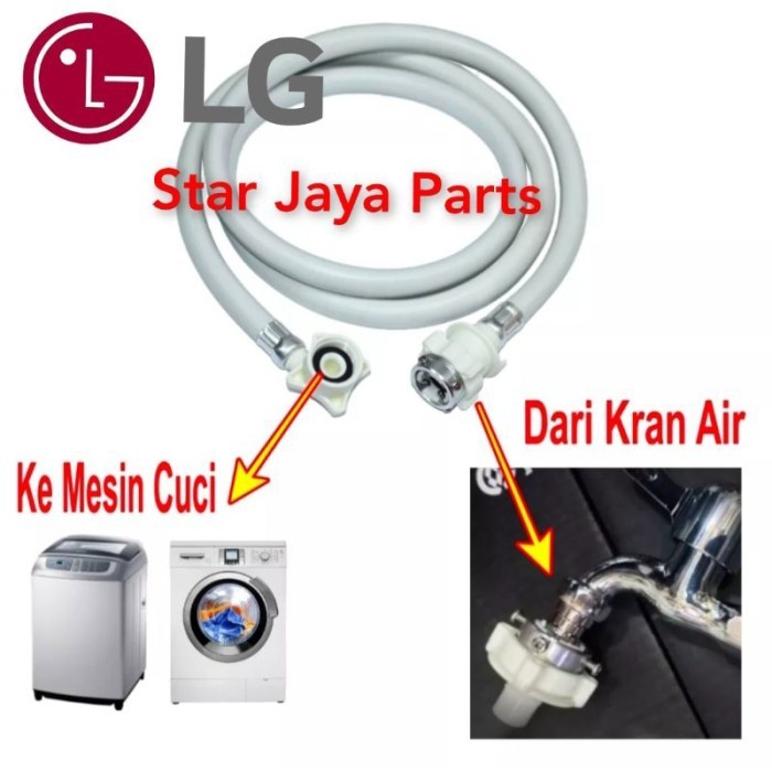 QC07 SELANG MESIN CUCI LG 1 TABUNG OTOMATIS SELANG WATER INLET LG