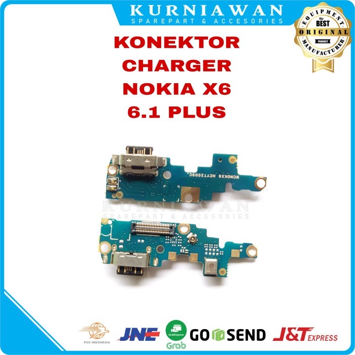 KONEKTOR CHARGER NOKIA 6.1 PLUS PCB BOARD USB PAPAN CON CAS MIC