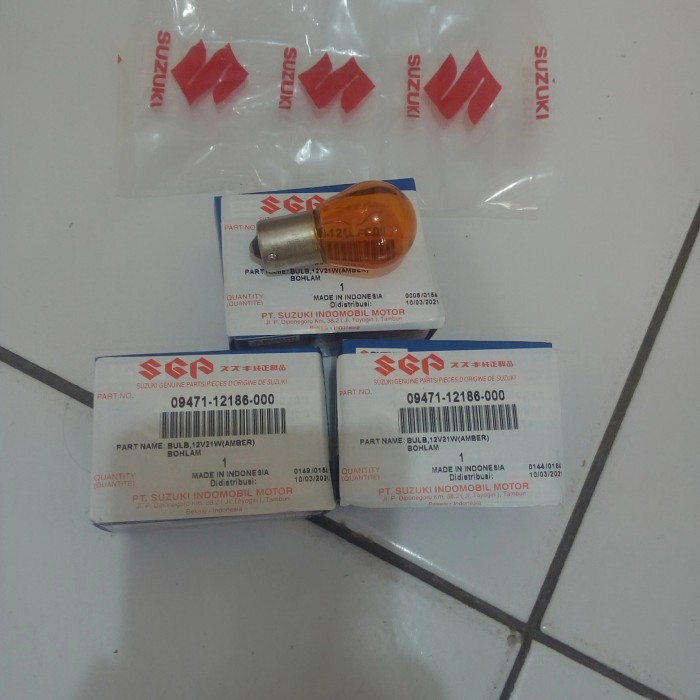 BOHLAM LAMPU SEN KAKI 1 12V21W SUZUKI ERTIGA APV DLL ORI SGP-KUNING