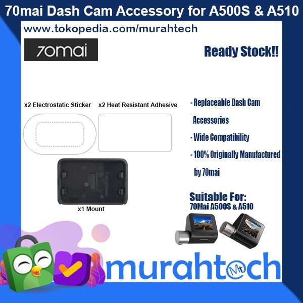 STICKER 70MAI DASHCAM ACCESSORY A500S AKSESORIS STIKER A 500S MOUNT