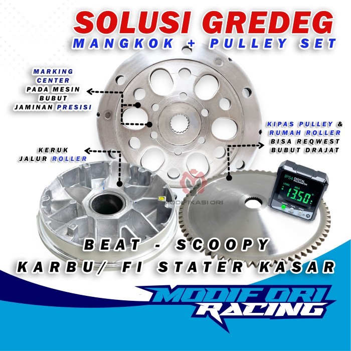 Beat Karbu-Mangkok Ganda Beat Karbu Scoopy Karbu Pulley Bubut Karbu