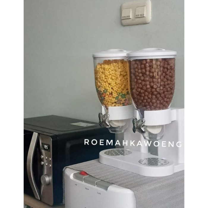 NEW he- Dispenser cereal / tempat cereal / wadah cereal / dual dispenser