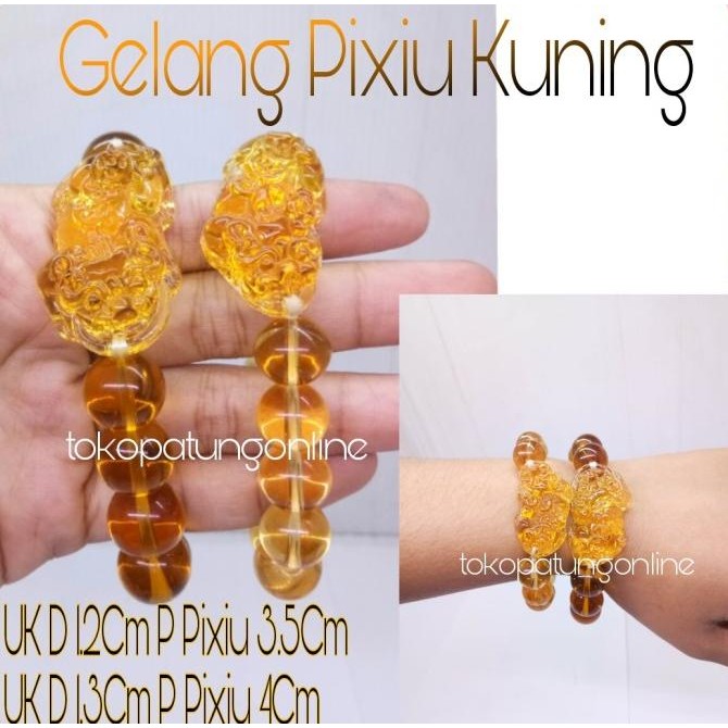 

Ready Gelang Pixiu Kuning Batu Natural