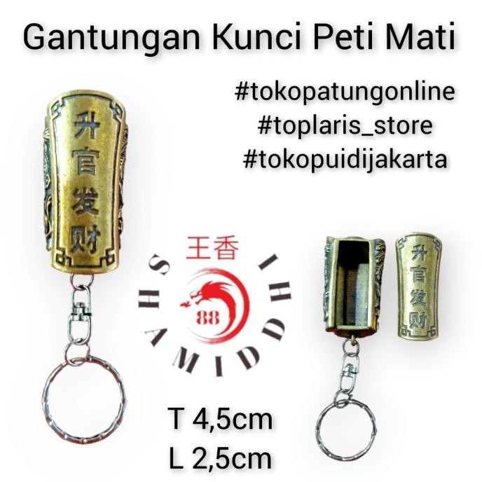 

Ready Gantungan Kunci Guang Cai Peti Mati Kuningan 022