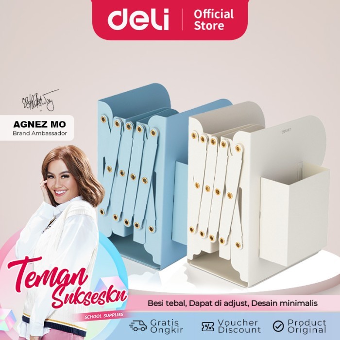 

Andra - Deli Pembatas Buku Besi Stretch / Book End Dengan Pen Holder Dapat