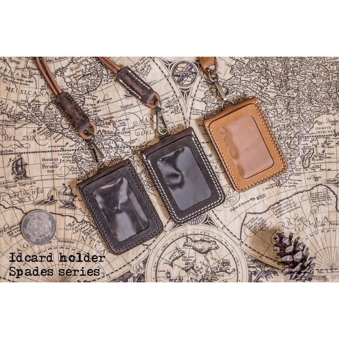 

Andra - D'Russa Smart Id Card Holder Spades-Name Tag Kulit Unisex