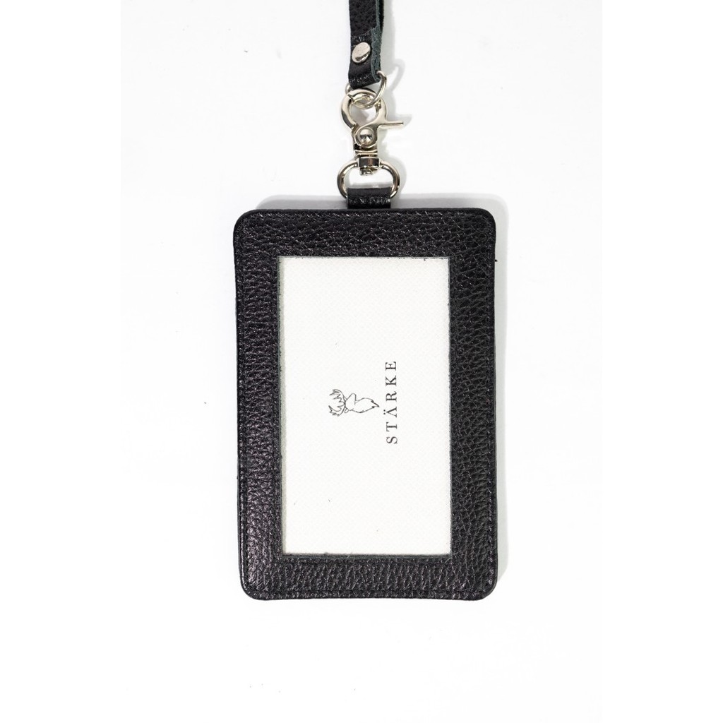 

Andra - Id Card Holder Kulit Asli Leather Name Tag Hustle Hog Hitam Tekstur