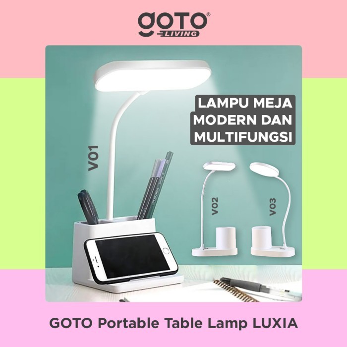 

Andra - Goto Luxia Lampu Meja Belajar Baca Table Lamp Pen Holder Led