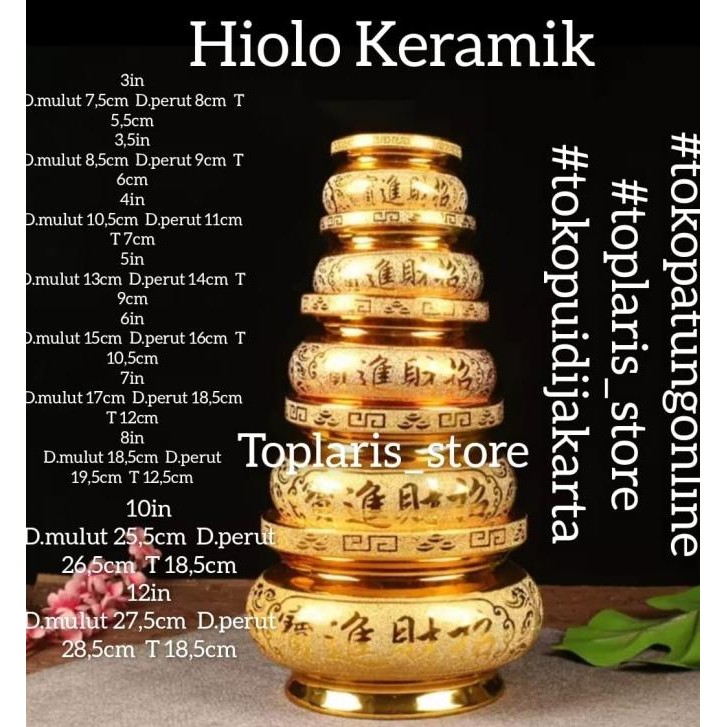 

Ready Hiolo Tempat Hio Emas Keramik Import