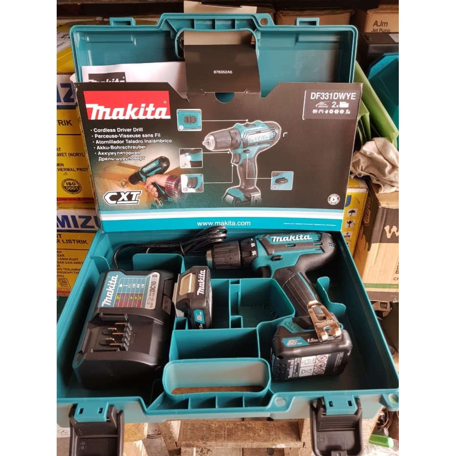 TERBARU MAKITA HP333DWYE Mesin Bor Cordless 12v Makita Bor Obeng Tembok Beton