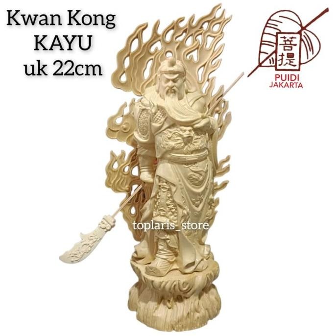

Ready Patung Kwan Kong Berdiri T 22cm Kayu