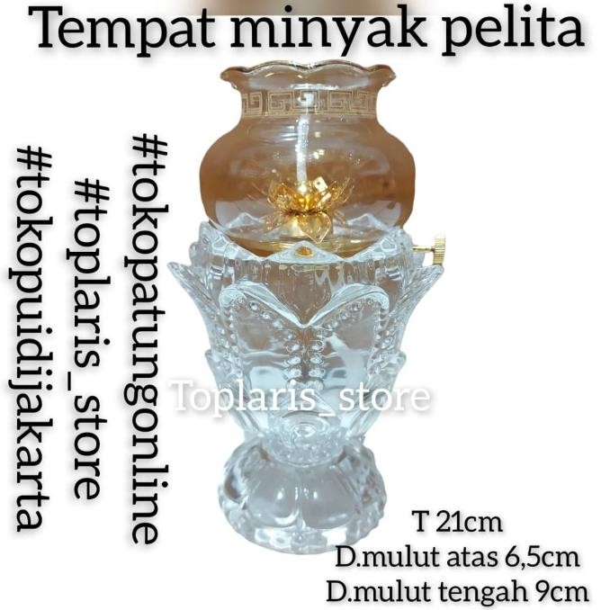 

Ready Tempat Minyak Parafin Kaca Kristal Merah