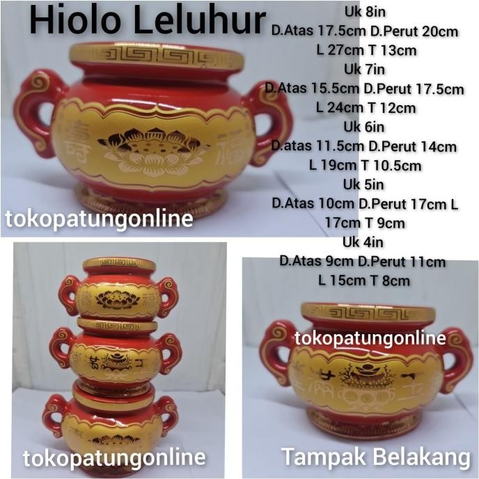 

Ready Hiolo Leluhur Cu Sien Keramik Merah 8in