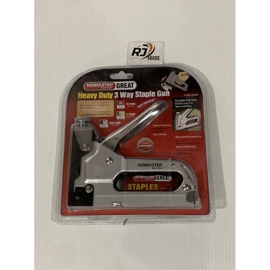 

ALAT PAKU STAPLES GUN TEMBAK 3 IN 1 WAY HOMASTER ORIGINAL DAN TERPERCAYA