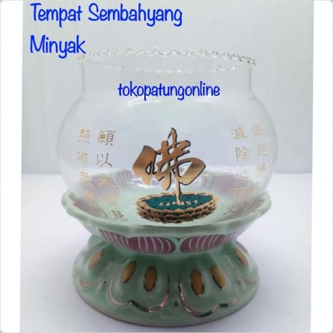 

Ready Tempat Minyak Pelita Teratai Hijau