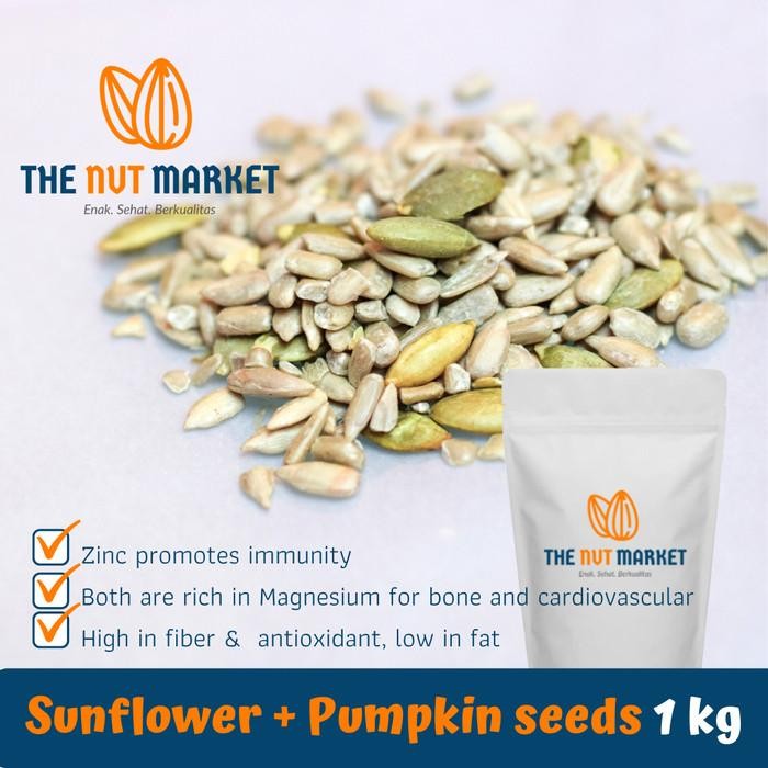 

Mix Sunflower & Pumpkin Seeds Roasted 1 Kg Ekonomis