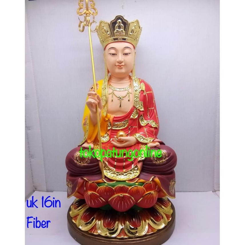 

Ready Patung Kristigarbha Ticangwang Ti Cang Wan 16in Fiber