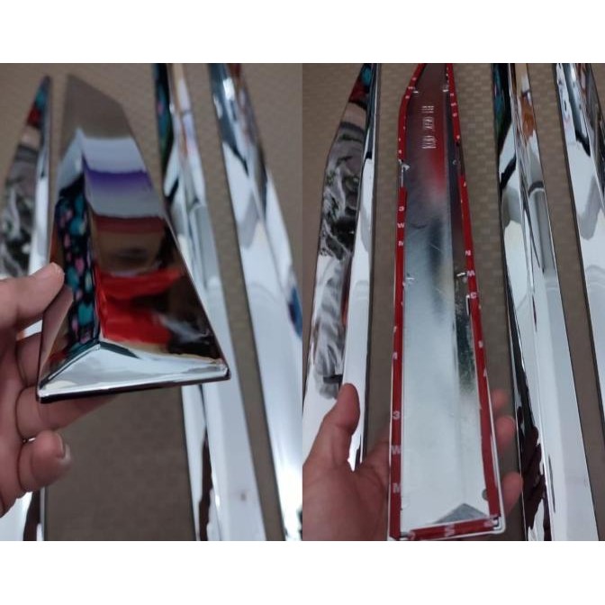 List Lis Body Mobil Agya Ayla Chrome Model Lebar + FREE TONGKAT E-TOLL