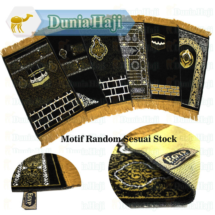 MURAH Sajadah Mini Kiswah Saudi Kecil Tebal Souvenir Sajadah Kepala Dua Muka