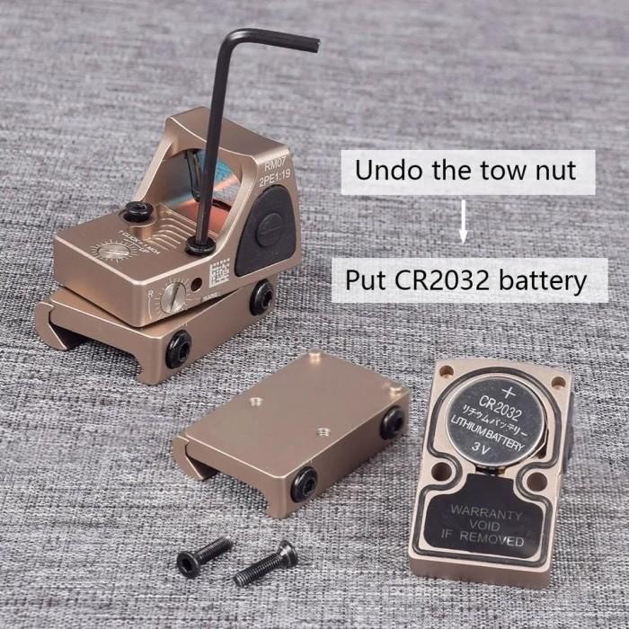 Tactical Red Dot Mini Sight Trijicon RMR Style with Rail & Mount Premium