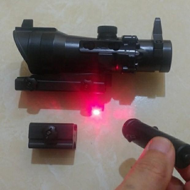 red dot model acog zoom dengan laser bisa dizeroing aeg gbbr wgg Premium