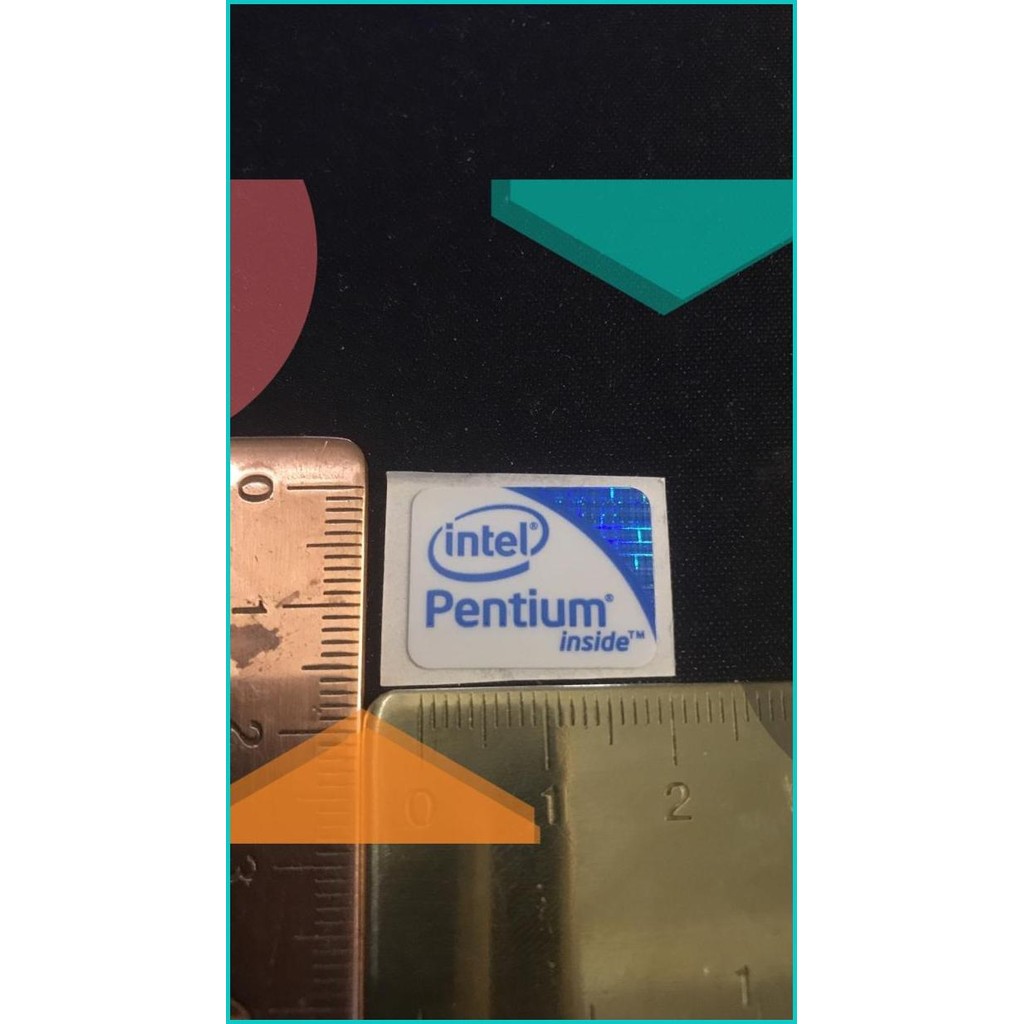 Sticker stiker intel Pentium 1st gen laptop 11OKTZ4 tools