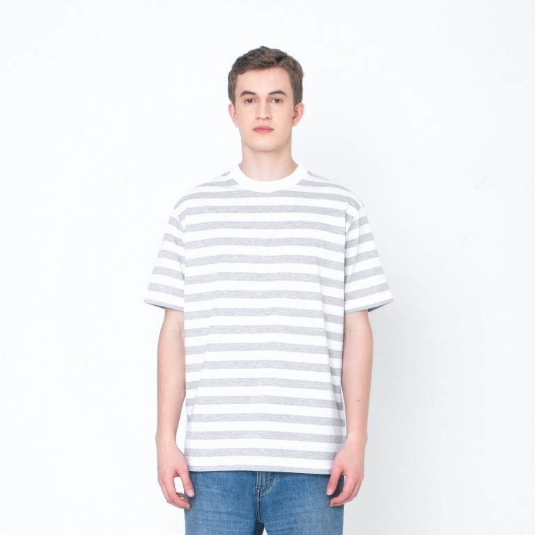 Erigo T-Shirt Stripe Flints Medium Striped Misty - Kaos Unisex