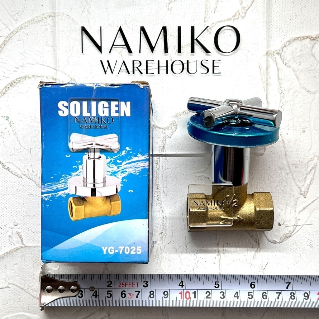 SOLIGEN Stop Kran Air Tanam Kuningan 1/2 inch YG-7025