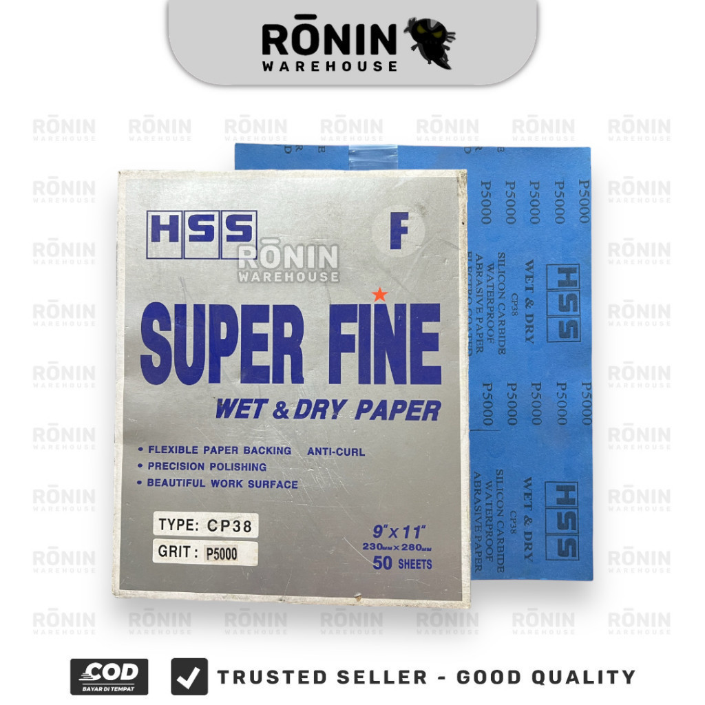 [100 lbr] HSS Amplas Air Lembaran Kertas 2000 5000 Abrasive Waterproof Kasar Halus