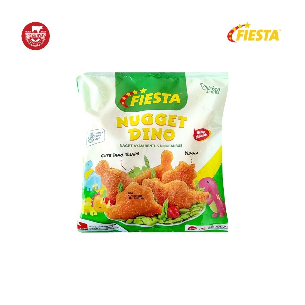 

Fiesta Nugget Dino 400gr, Nugget Ayam - Brothermeatshop