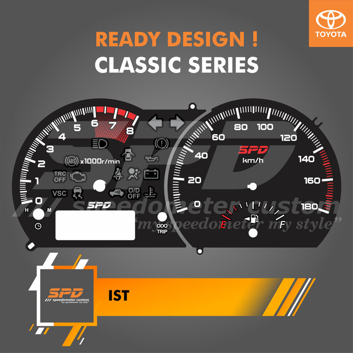 Dashboard Panel Speedometer Custom Toyota Ist - Spd Speedometer Official 1