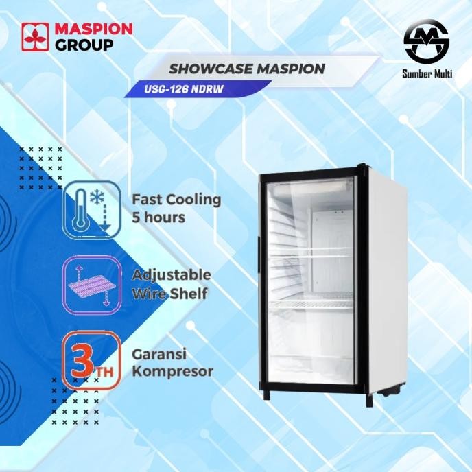 TERMURAH - Maspion lemari pendingin showcase USG-126