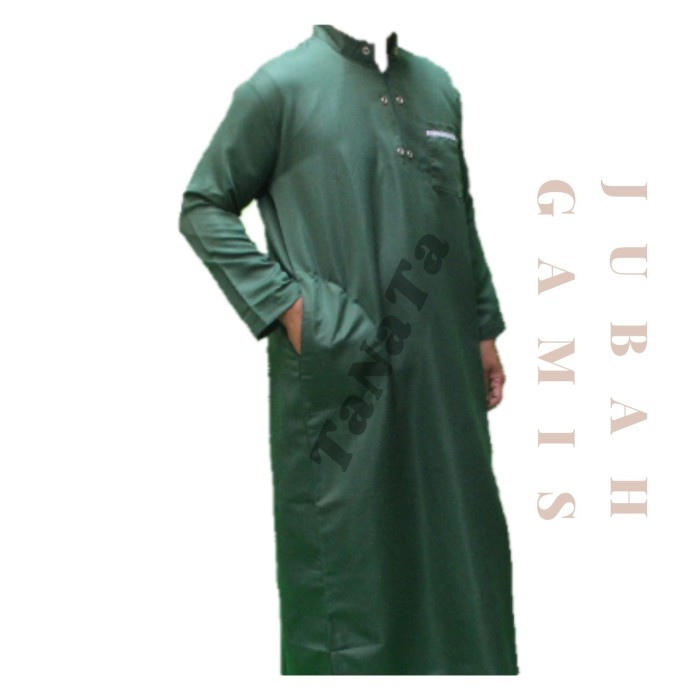 Jubah Pria JUBAH GAMIS PRIA REMAJA HINGGA DEWASA BAHAN BALOTELI ADEM WARNA HIJAU - Hijau, M terbaru 