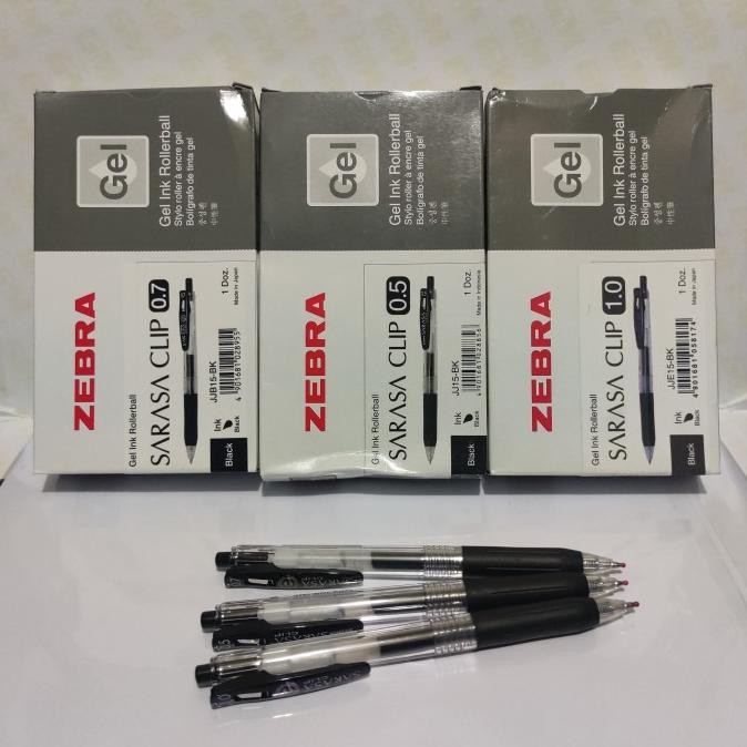 

TERLARIS - Bolpen Gel sarasa 0.5 0.7 1.0 hitam biru 1 lusin