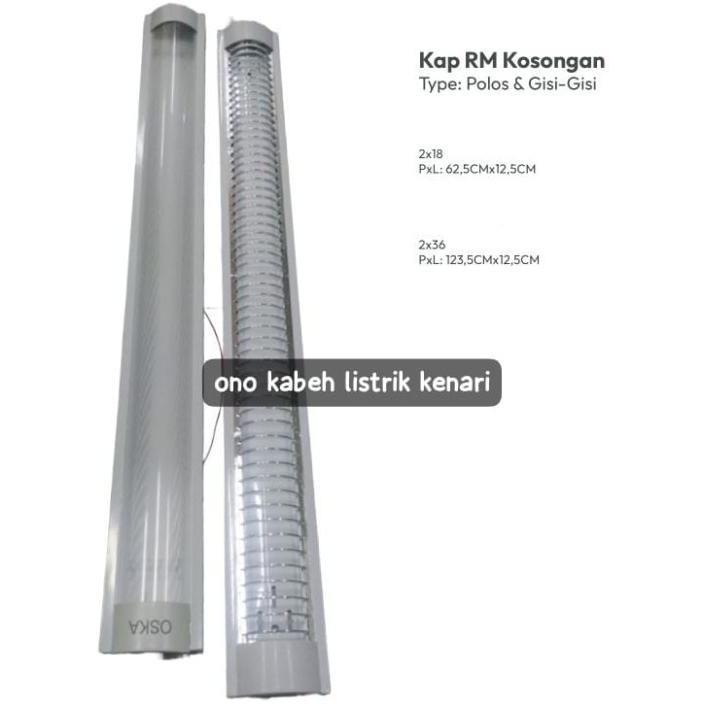 KAP RM OUTBOW GRILL KISI KISI 2X36 PANJANG 120CM GISI OB KOMPLIT LAMPU TL T8 LED TERBARU