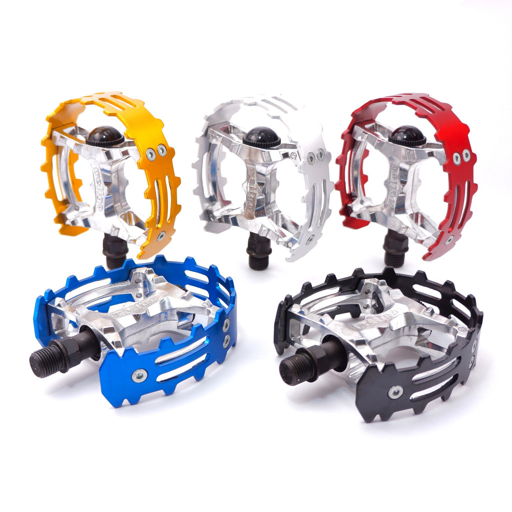 Wellgo Pedal Sepeda BMX XC-II Sekolah Tua Bear Trap1/2 "9/16" untuk BMX MTB Vig 1/2 "9/16" Pedal Sep