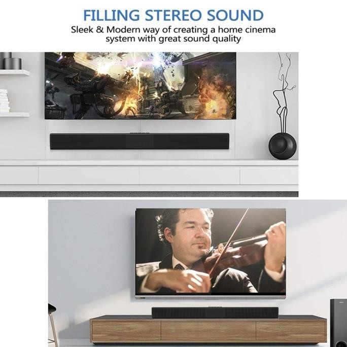 Home Theater Bluetooth Soundbar Active Speaker 20 Watt DOOLNNG BS-28B