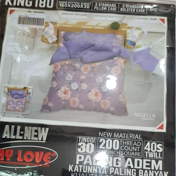Produk Baru Sprei My Love Ukuran 180 X 200 X 30 Cm | Sprei Katun My Love